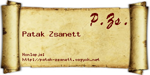 Patak Zsanett névjegykártya