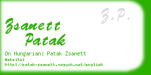 zsanett patak business card